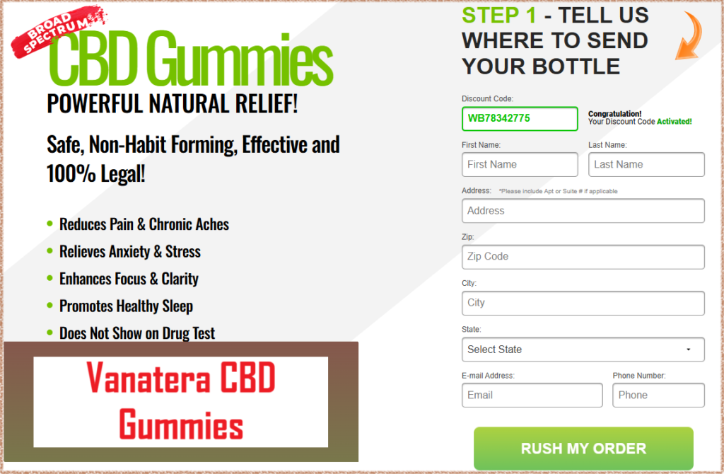 Vanatera CBD Gummies Order